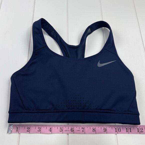 Nike Dri-Fit Sports Bra Athletic Racerback Navy Blue AJ3351 Women’s size small - Picture 4 of 7